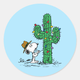 Jordnötter Spikets Helgdag Cactus Runt Klistermärke