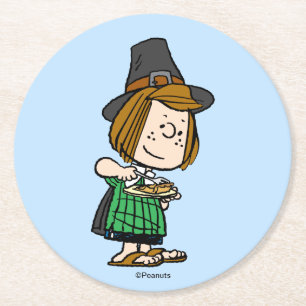 Jordnötter   Thanksgiving Peppermint Patty Underlägg Papper Rund