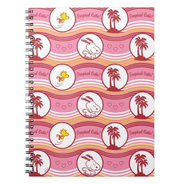Jordnötter | Tropical Cutie, Snoopy & Woodstock Anteckningsbok (Framsidan)