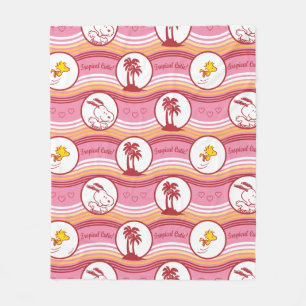 Jordnötter Tropical Cutie, Snoopy & Woodstock Fleecefilt