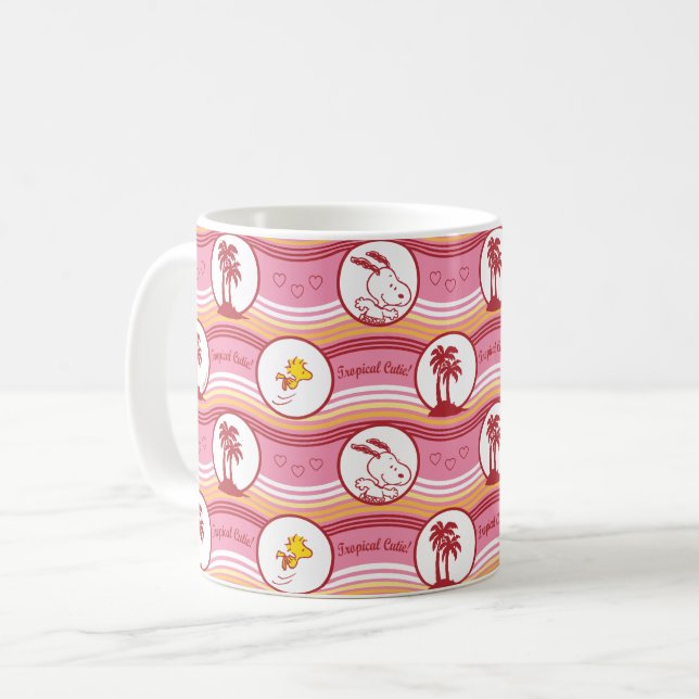 Jordnötter | Tropical Cutie, Snoopy & Woodstock Kaffemugg (Framsida vänster)