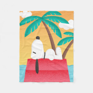 Jordnötter   Tropical Deco Dreams i noopy Fleecefilt