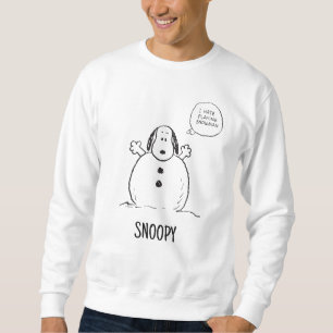 Jordnötter Uppspelning av noopy Snögubbe Lång Ärmad Tröja