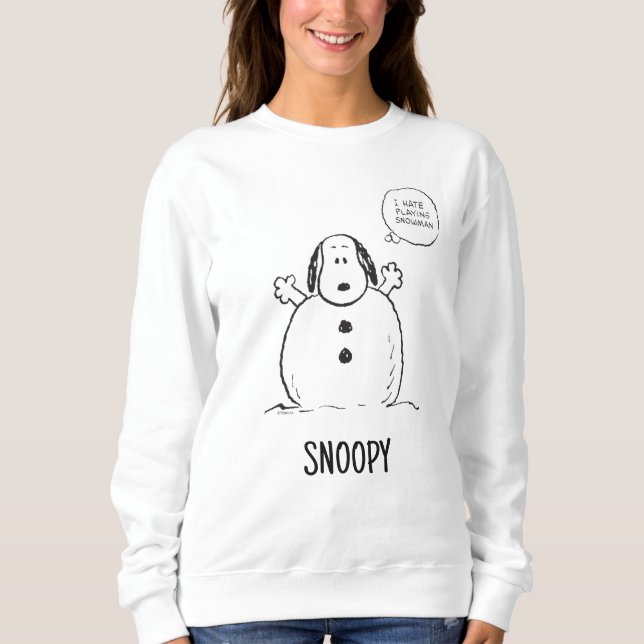 Jordnötter | Uppspelning av noopy Snögubbe T Shirt (Framsida)