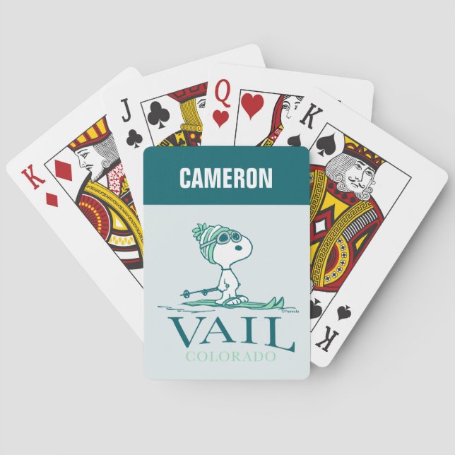 Jordnötter | Uppspelningskort för Snoopy Vail Colo Casinokort (Baksidan)