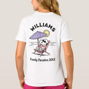 Jordnötter   Vacation T-Shirt för familjen Snoopy 