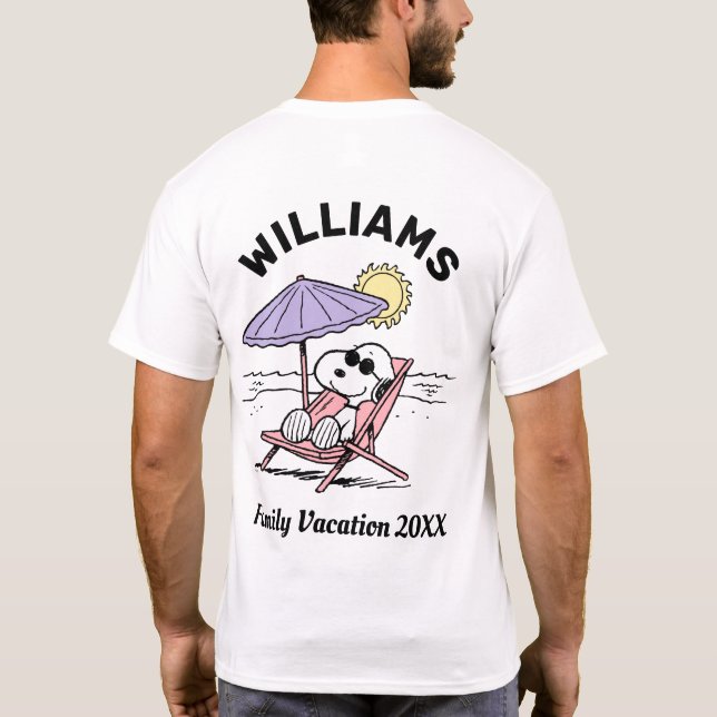 Jordnötter | Vacation T-Shirt för familjen Snoopy  (Baksida)