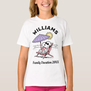 Jordnötter   Vacering av familjen Snoopy Beach T Shirt