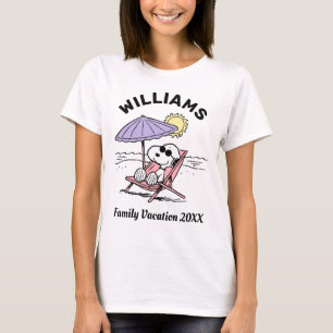Jordnötter   Vacering av familjen Snoopy Beach T Shirt