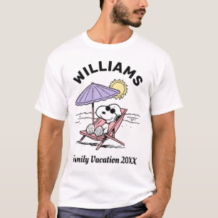 Jordnötter   Vacering av familjen Snoopy Beach T Shirt