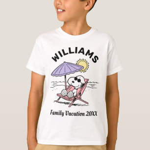 Jordnötter   Vacering av familjen Snoopy Beach T Shirt