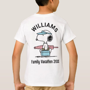 Jordnötter   Vacering av familjen Snoopy Beach Wal T Shirt