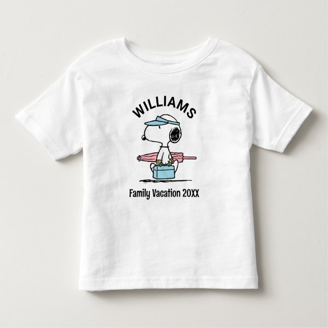 Jordnötter | Vacering av familjen Snoopy Beach Wal T Shirt (Framsida)