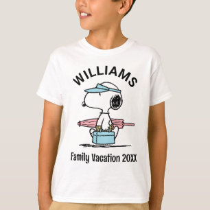 Jordnötter Vacering av familjen Snoopy Beach Wal T Shirt