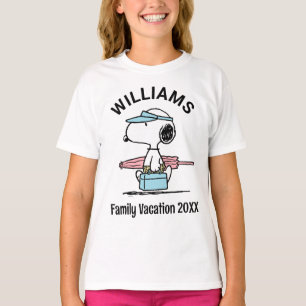Jordnötter   Vacering av familjen Snoopy Beach Wal T Shirt