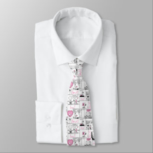 Jordnötter Valentine Heart Kärlek Mönster Slips