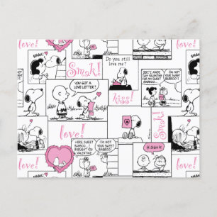 Jordnötter Valentine Heart Kärlek Mönster Vykort