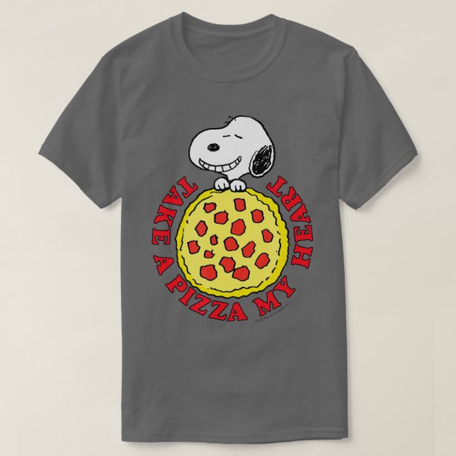 Jordnötter Valentineser gör en pizza mitt hjärta T Shirt (Design framsida)