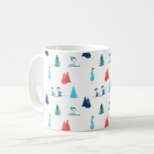 Jordnötter   Vinter Hoppa över Slopes Mönster Kaffemugg