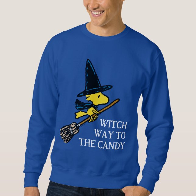 Jordnötter | Woodstock Halloween Witch Lång Ärmad Tröja (Framsida)