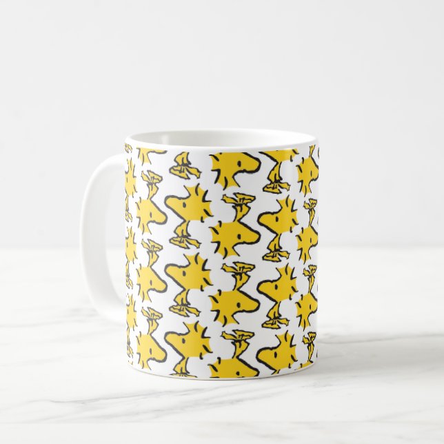 Jordnötter | Woodstock Mönster Kaffemugg (Framsida vänster)