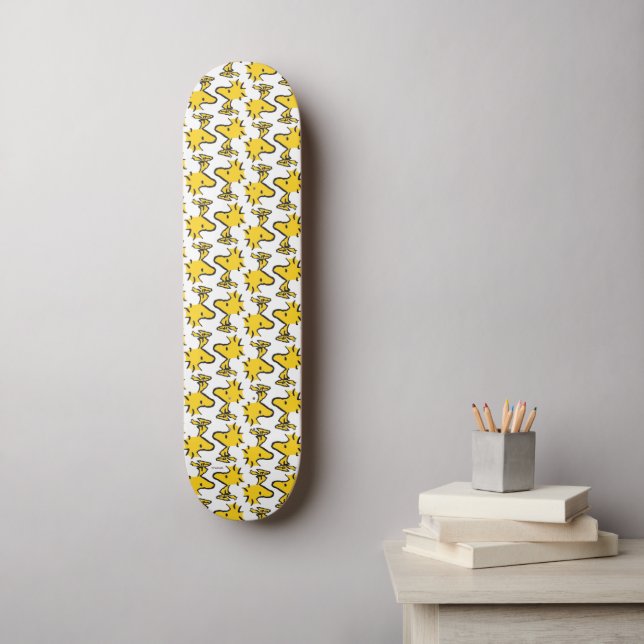 Jordnötter | Woodstock Mönster Mini Skateboard Bräda 18,5 Cm (Väggkonst)
