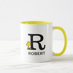 Jordnötter   Woodstock Namn & Monogram R Mugg