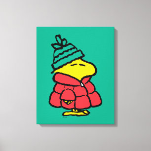 Jordnötter Woodstock Puffy Winter Jacka Canvastryck