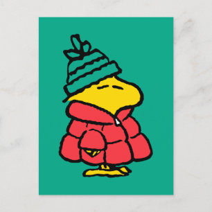 Jordnötter Woodstock Puffy Winter Jacka Vykort