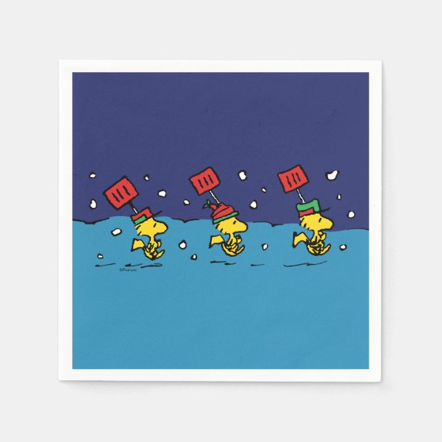 Jordnötter | Woodstock Snö Shovel Team Pappersservett (Framsidan)