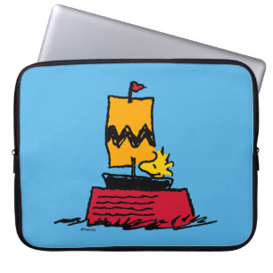 Jordnötter Woodstock Snoopy Dish Segelbåt Laptop Fodral