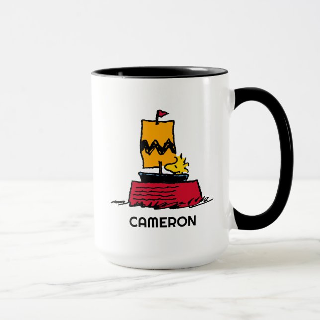 Jordnötter | Woodstock Snoopy Dish Segelbåt Mugg (Höger)