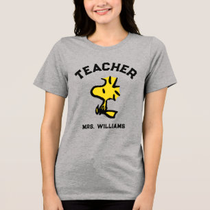 Jordnötter Woodstock Tittar Ahead Teacher T Shirt