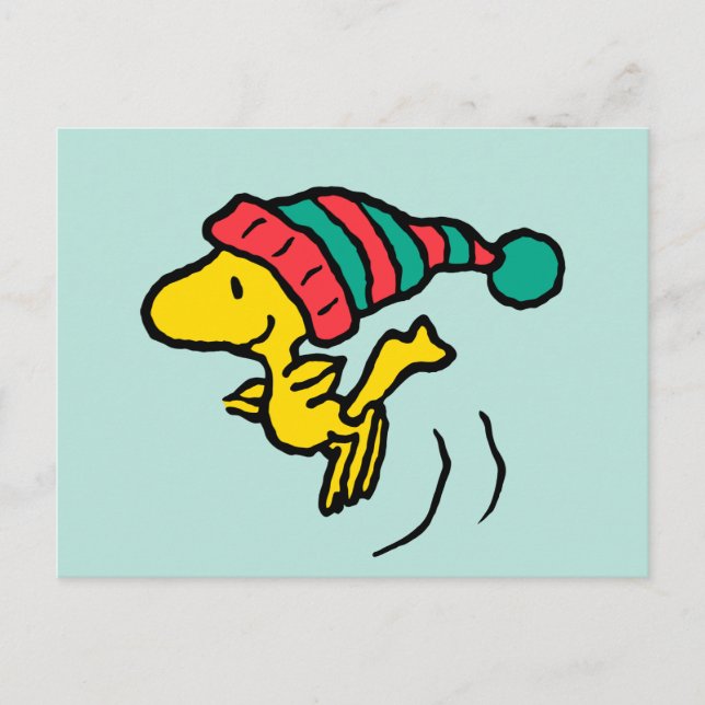 Jordnötter | Woodstock Winter Beanie Cap Vykort (Framsida)