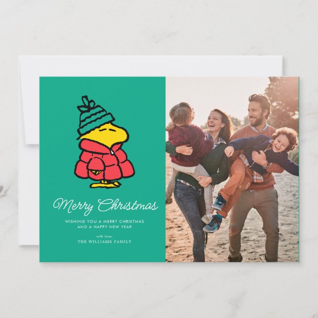 Jordnötter | Woodstock Winter God jul Julkort (Framsida)