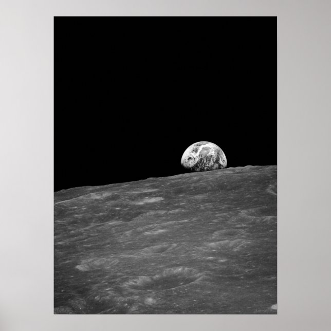 Jordökning från Apollo 8 Måne Uppdrag Poster (Framsidan)