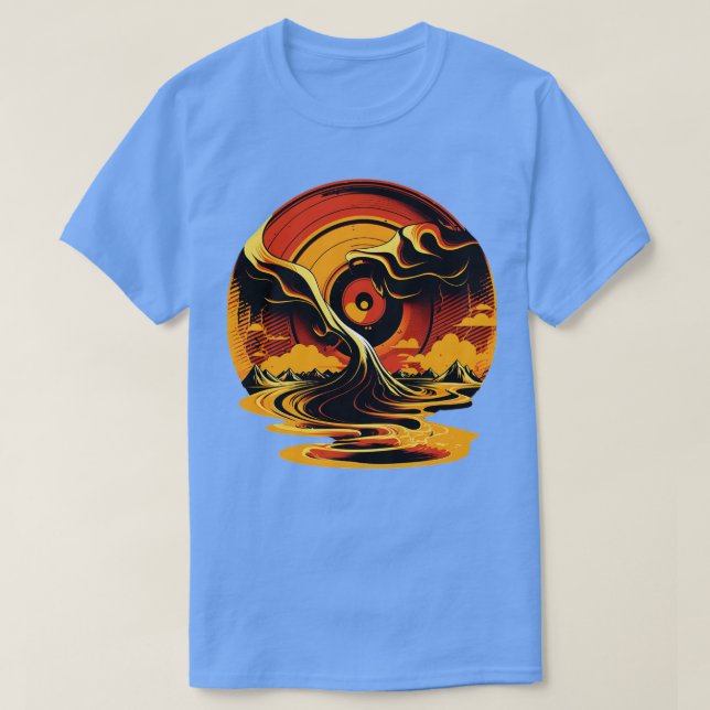 Jordpostabstrakt design t shirt (Design framsida)