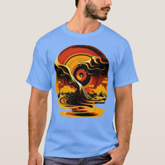 Jordpostabstrakt design t shirt