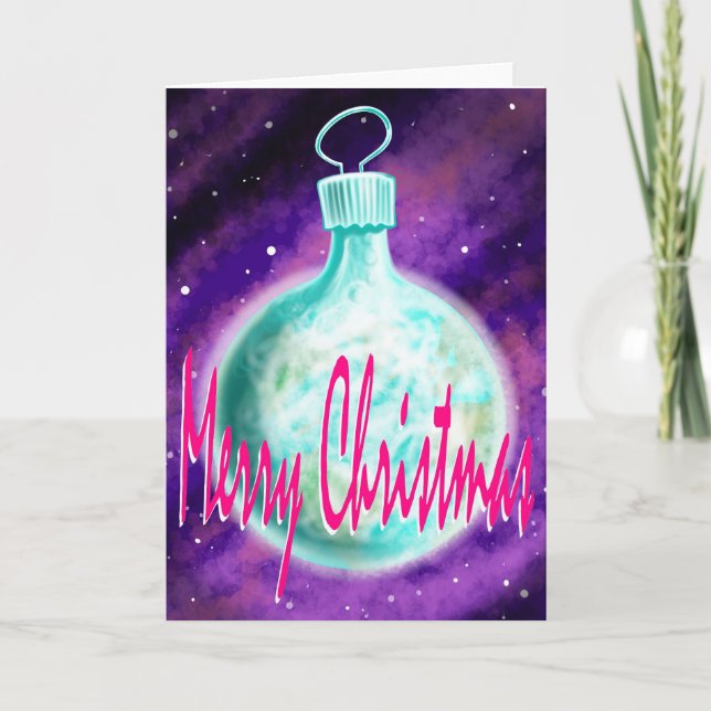 Jordprydnad God Jul Kort (Framsida)