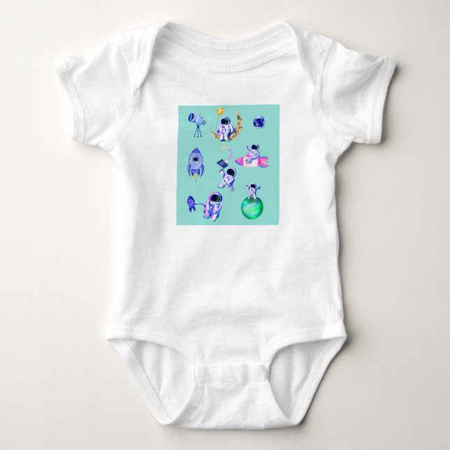 Jordrymd i astronaut-raketrymden t shirt (Framsida)