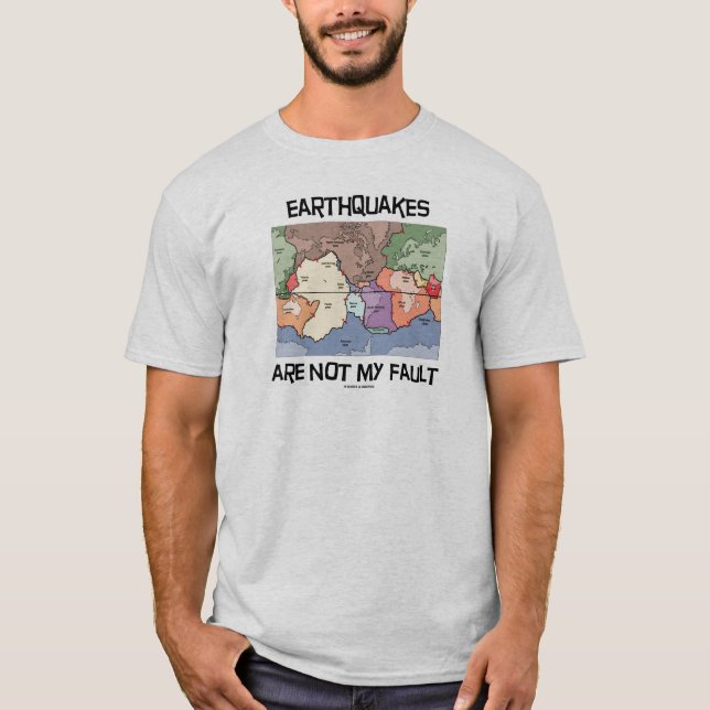 Jordskalv är inte min kritiserar (plätera tee shirt (Framsida)