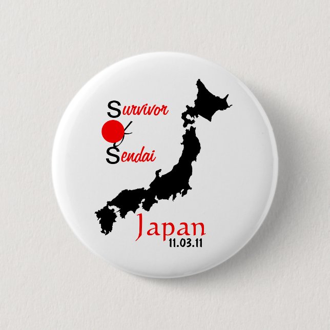 Jordskalv Sendai för Japan lättnadstsunami Knapp (Framsida)