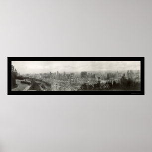 Jordskalvet fördärvar SF-fotoet 1906 Poster
