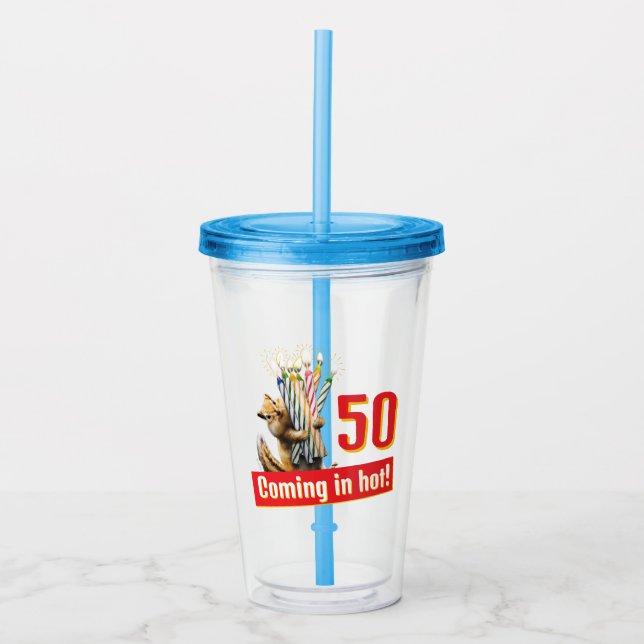 Jordsvin-födelsedagsljus Take Away Mugg (Framsida)