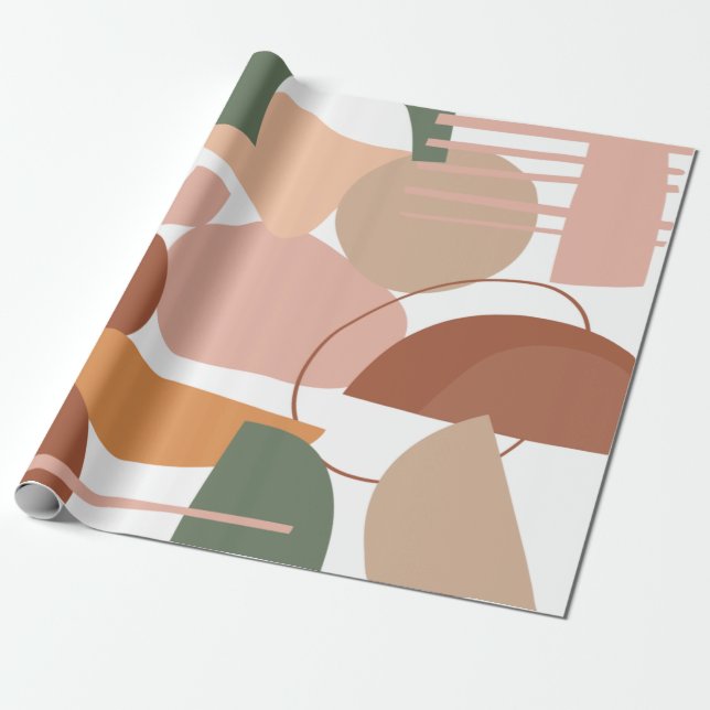 Jordton Abstrakt Mönster Presentpapper (Utrullad)