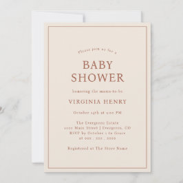 Jordton Baby Shower Inbjudan