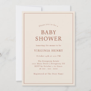 Jordton Baby Shower Inbjudan
