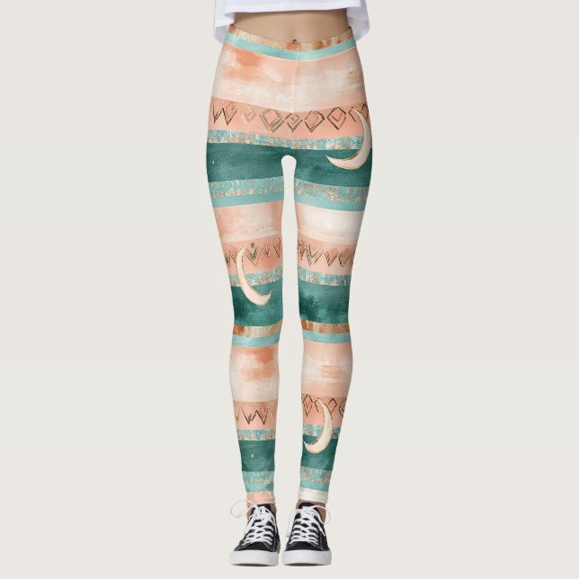 Jordton Crescentmåne för månentusiaster Leggings (Framsida)