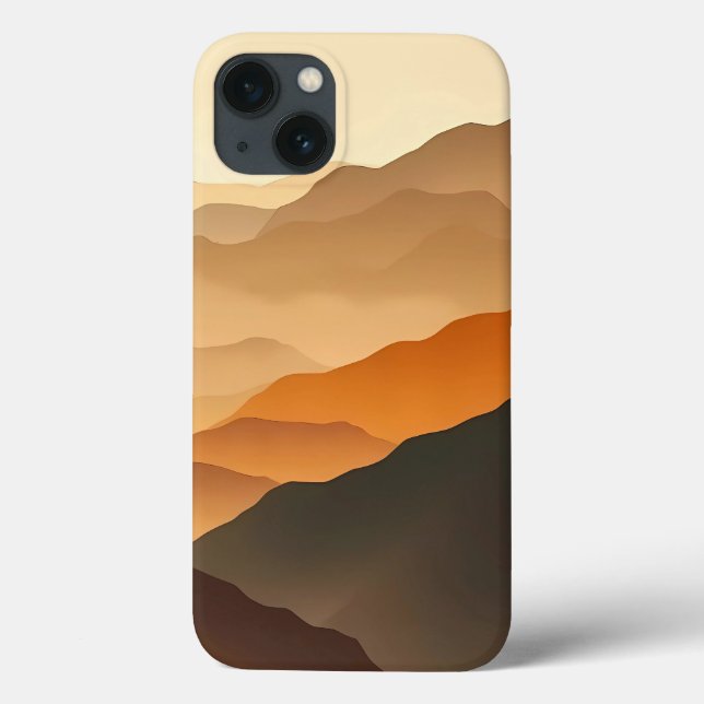 Jordton Gradient Öken iPhone-fodral (Baksida)