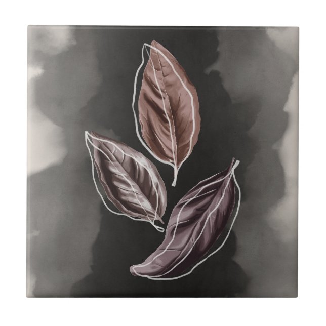 Jordton i mitten av århundradet Höst löv Kakelplatta (Framsidan)